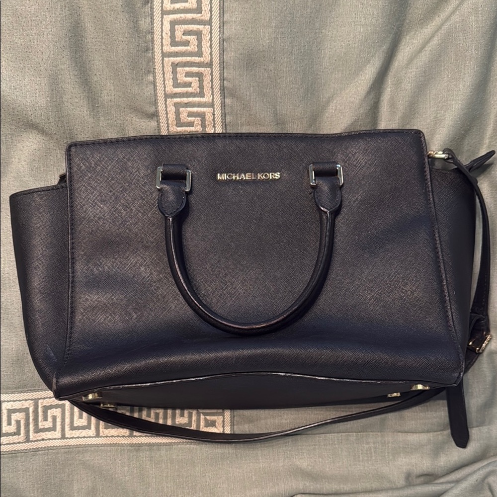 Michael Kors Black Satchel with Saffiano Leather